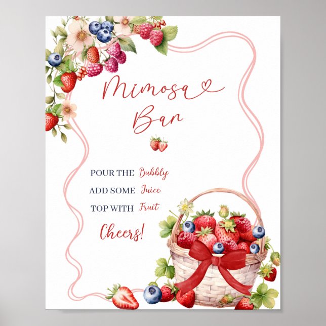 Póster de Mimosa para Despedida de Soltera Coquett (Frente)