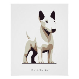 Poster de minimalismo de Bull Terier