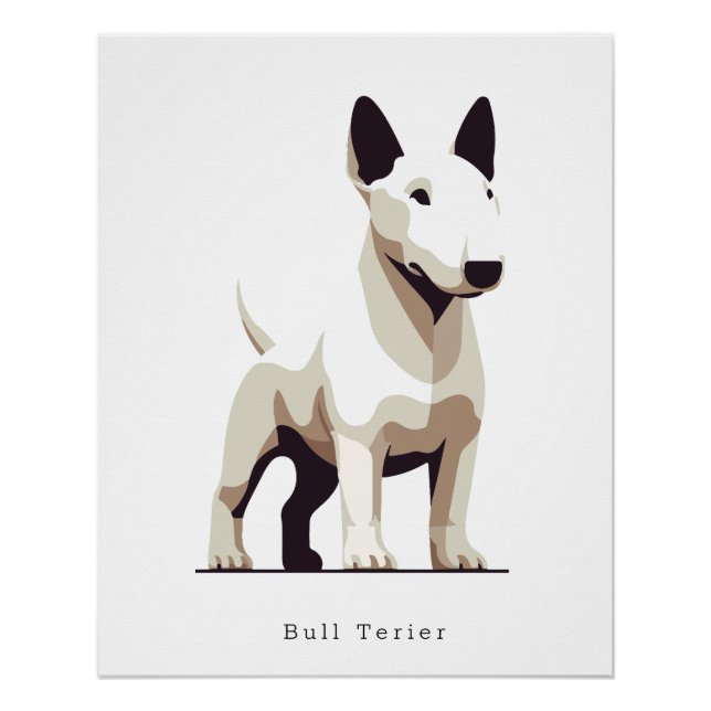 Poster de minimalismo de Bull Terier (Anverso)