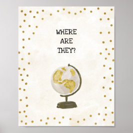 Póster De Miss a Rótulo Bridal Shower