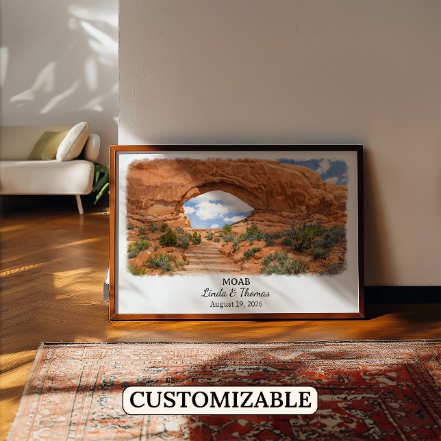 Póster de Moab Utah, Acuarela, Personalizado (Subido por el creador)