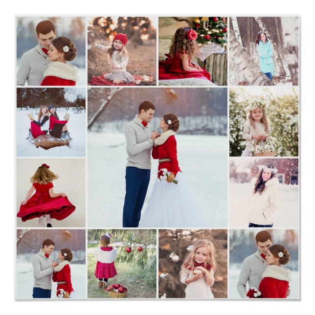 Poster de moda de varios Collages de fotos (Anverso)