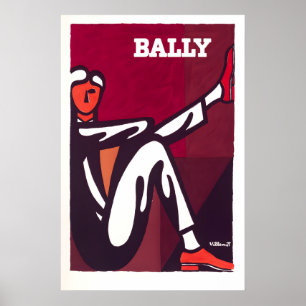 Póster de moda de zapatos Bally