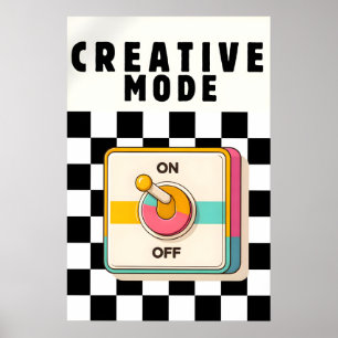 Póster de Modo Creativo, Impresión de Arte Pop Ret