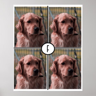 Póster de Monograma de Foto Agrega tus Propias Imá