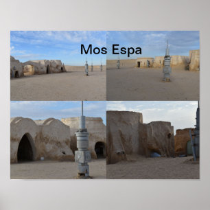 Póster de Mos Espa en el planeta Tatooine