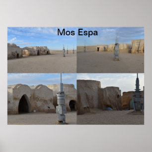 Póster de Mos Espa en el planeta Tatooine