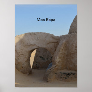 Póster de Mos Espa en el planeta Tatooine