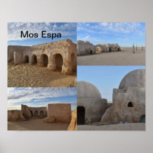 Póster de Mos Espa en el planeta Tatooine