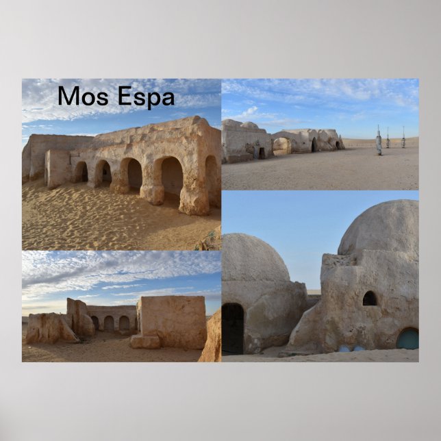 Póster de Mos Espa en el planeta Tatooine (Frente)