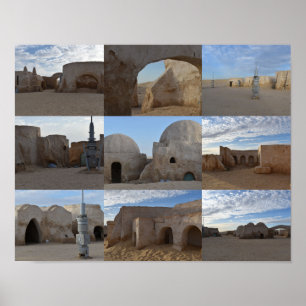 Póster de Mos Espa en el planeta Tatooine