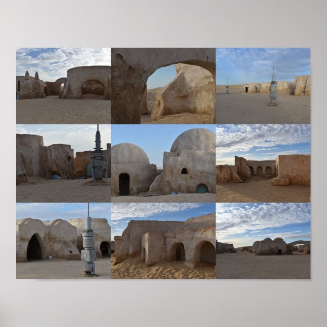 Póster de Mos Espa en el planeta Tatooine (Frente)