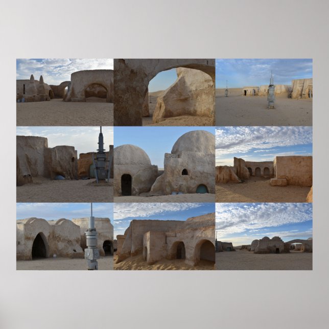 Póster de Mos Espa en el planeta Tatooine (Frente)