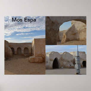 Póster de Mos Espa en el planeta Tatooine