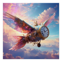 Poster de moscas de tiempo