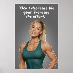 Póster de motivación de fitness - Aumenta el esfue