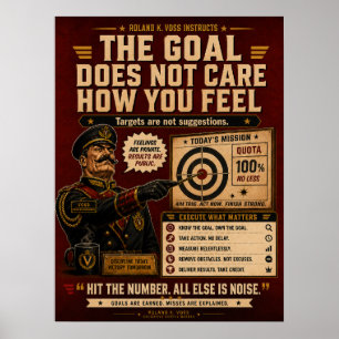 Póster de Motivación de Meta de Ventas Roland K.