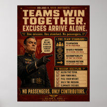 Póster de motivación de trabajo en equipo | Roland
