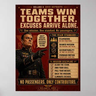Póster de motivación de trabajo en equipo | Roland