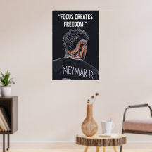 Póster de motivación 'El enfoque crea libertad'