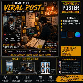 Póster de Motivación para Creador de Contenido | F