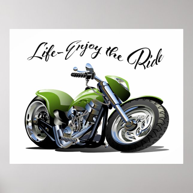 Póster de Motocicleta - Disfruta el Paseo (Frente)