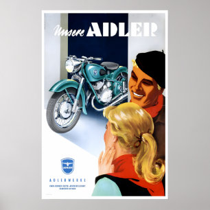 Póster de motocicletas Adler Arte de motocicleta I