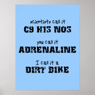 Póster de Motocross Adrenalina de Moto de Tierra