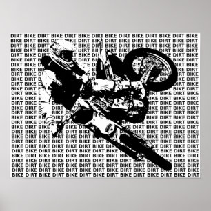 Póster de Motocross de Moto de Tierra