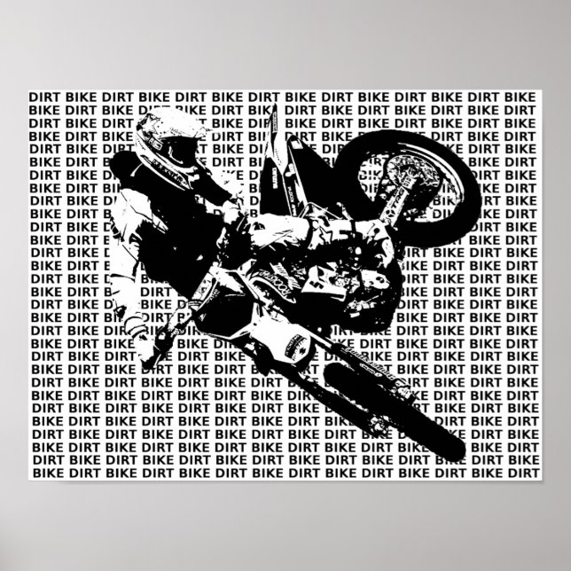Póster de Motocross de Moto de Tierra (Frente)