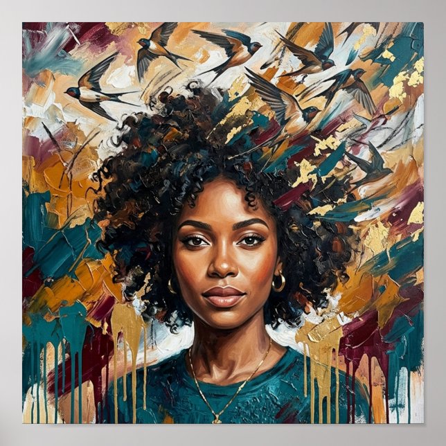 póster de mujer africana (Frente)