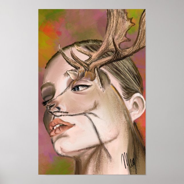 Póster de Mujer Ciervo (Frente)