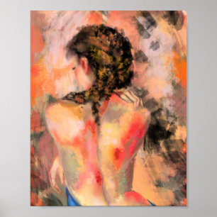 Póster de mujer de arte cuerpo