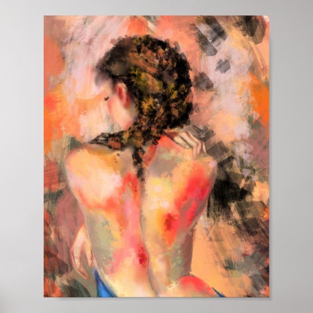 Póster de mujer de arte cuerpo (Frente)