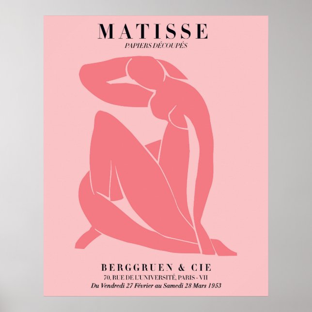 Póster de mujer de rosa sonrojado | Arte de pared  (Frente)