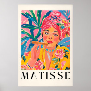 Póster de mujer fumando, impresión de Matisse, cig