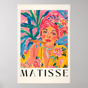 Póster de mujer fumando, impresión de Matisse, P C
