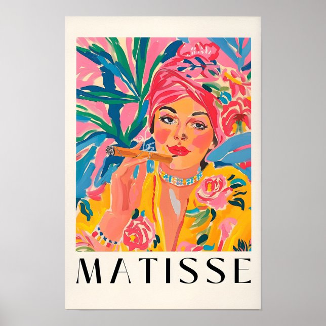 Póster de mujer fumando, impresión de Matisse, P C (Frente)
