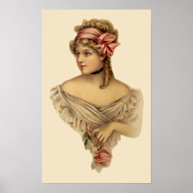 Póster de mujer victoriana (Frente)