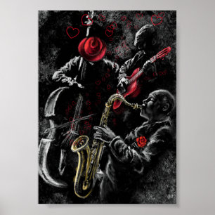 Póster de Música Jazz que Amo - Arte de Pintura