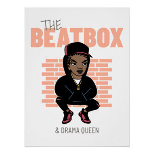 Póster de música rap arte de graffiti hip hop deco