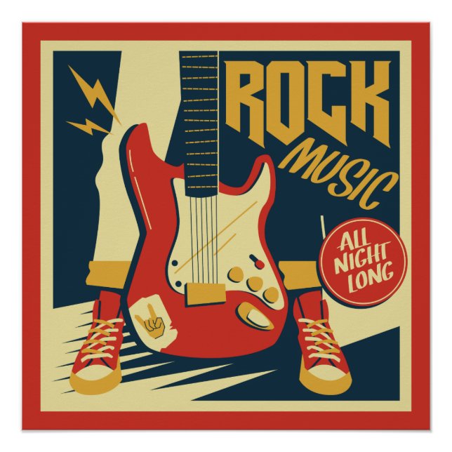 Poster de música rock retro (Anverso)