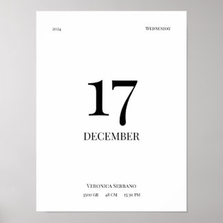 Póster de nacimiento de bebé personalizado - Diseñ