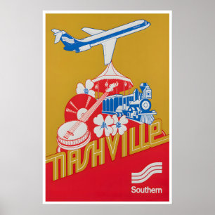 Póster de Nashville Tennessee Impresión Southern A