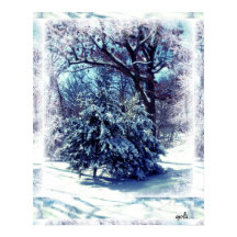 Póster de Navidad Blanca en País de las Maravillas