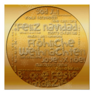 Poster de Navidad de Gold International Weihnachte