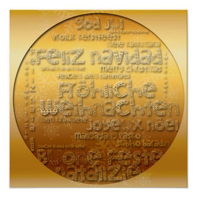 Poster de Navidad de Gold International Weihnachte (Anverso)