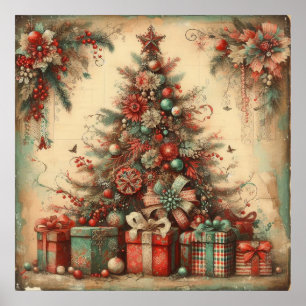Póster de Navidad Vintage