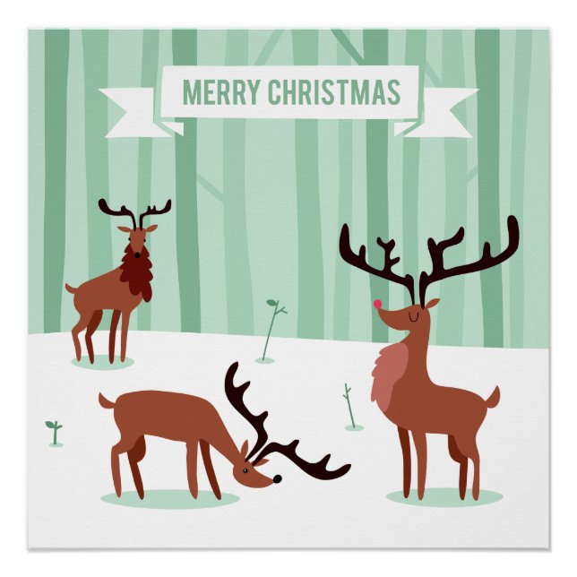Poster de Navidades de renos malcriados (Anverso)