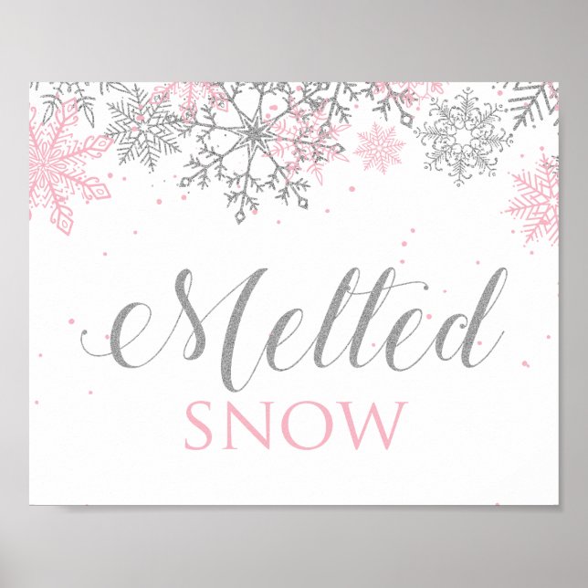 Póster de nieve derretida de invierno Onederland r (Frente)